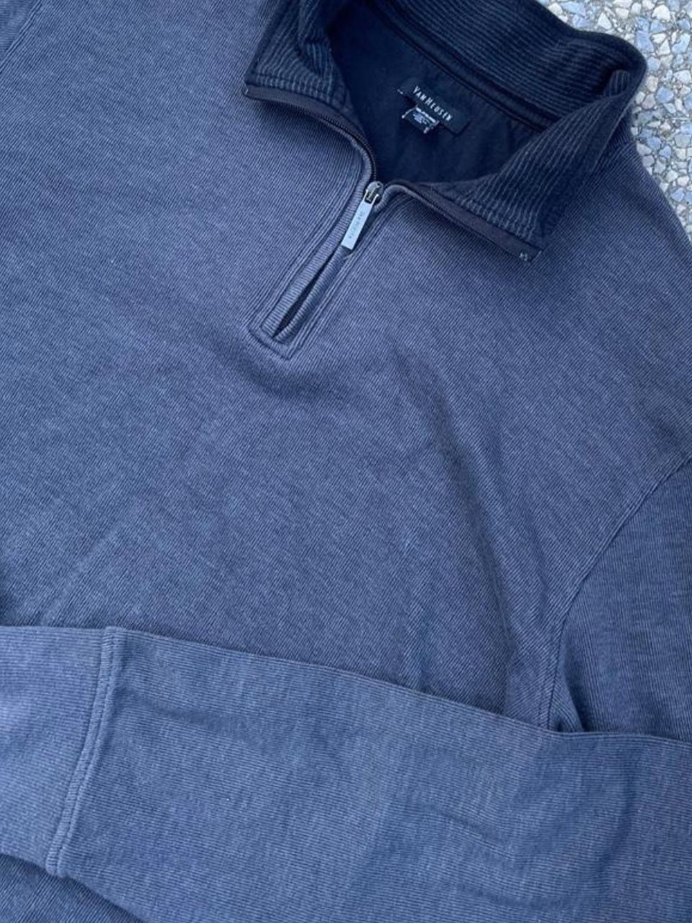 Van Heusen Men’s Charcoal Grey 1/4-Zip Pullover Sweater